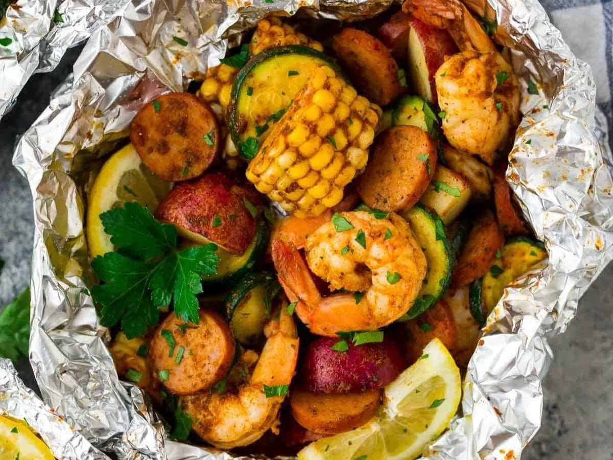 Baked Shrimp Boil for Two