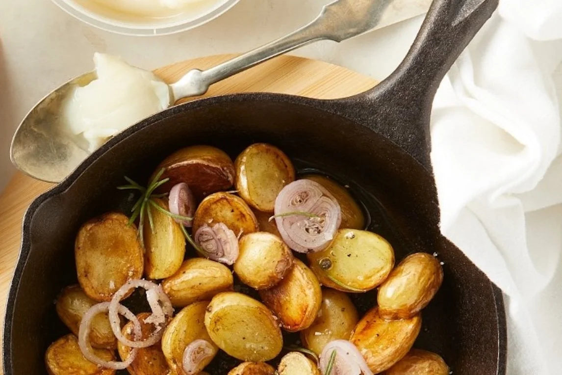 Skillet Duck Fat Spuds