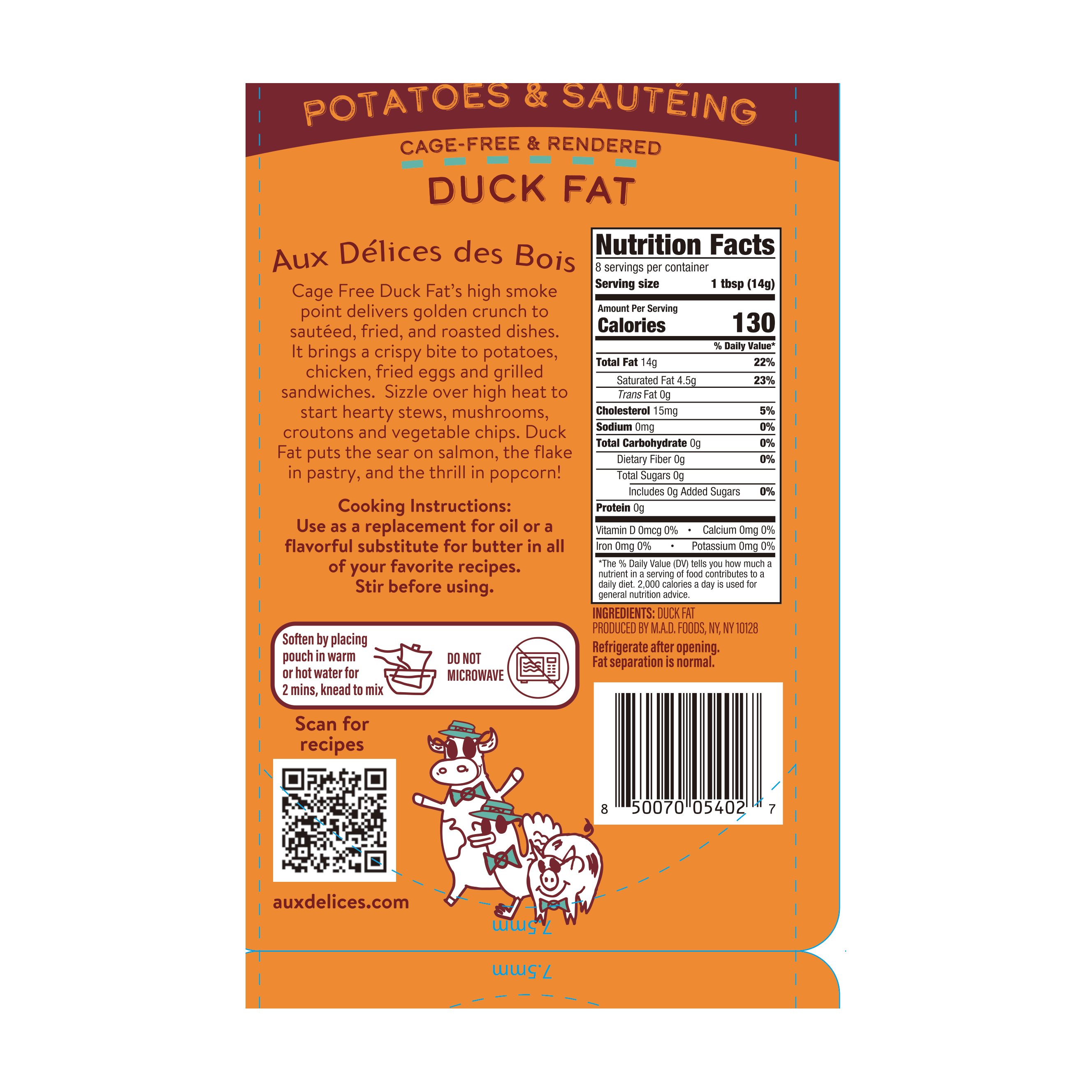 Cage-Free Duck Fat Pouches
